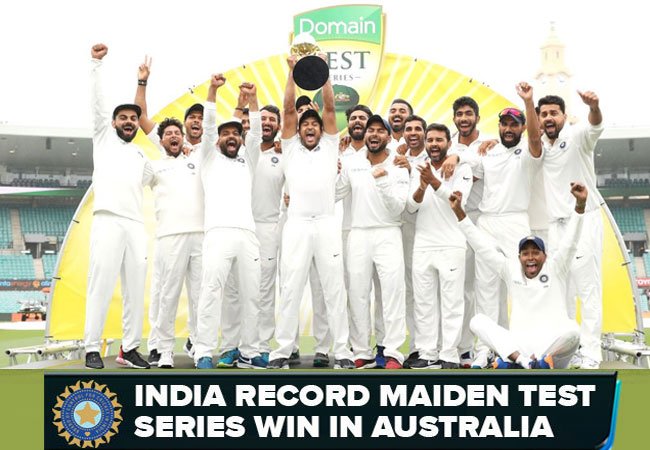 India record Maiden test series win in australia