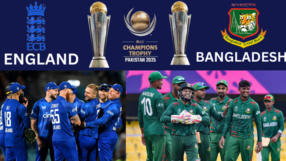 England and Bangladesh enter the  Champions Trophy 2025